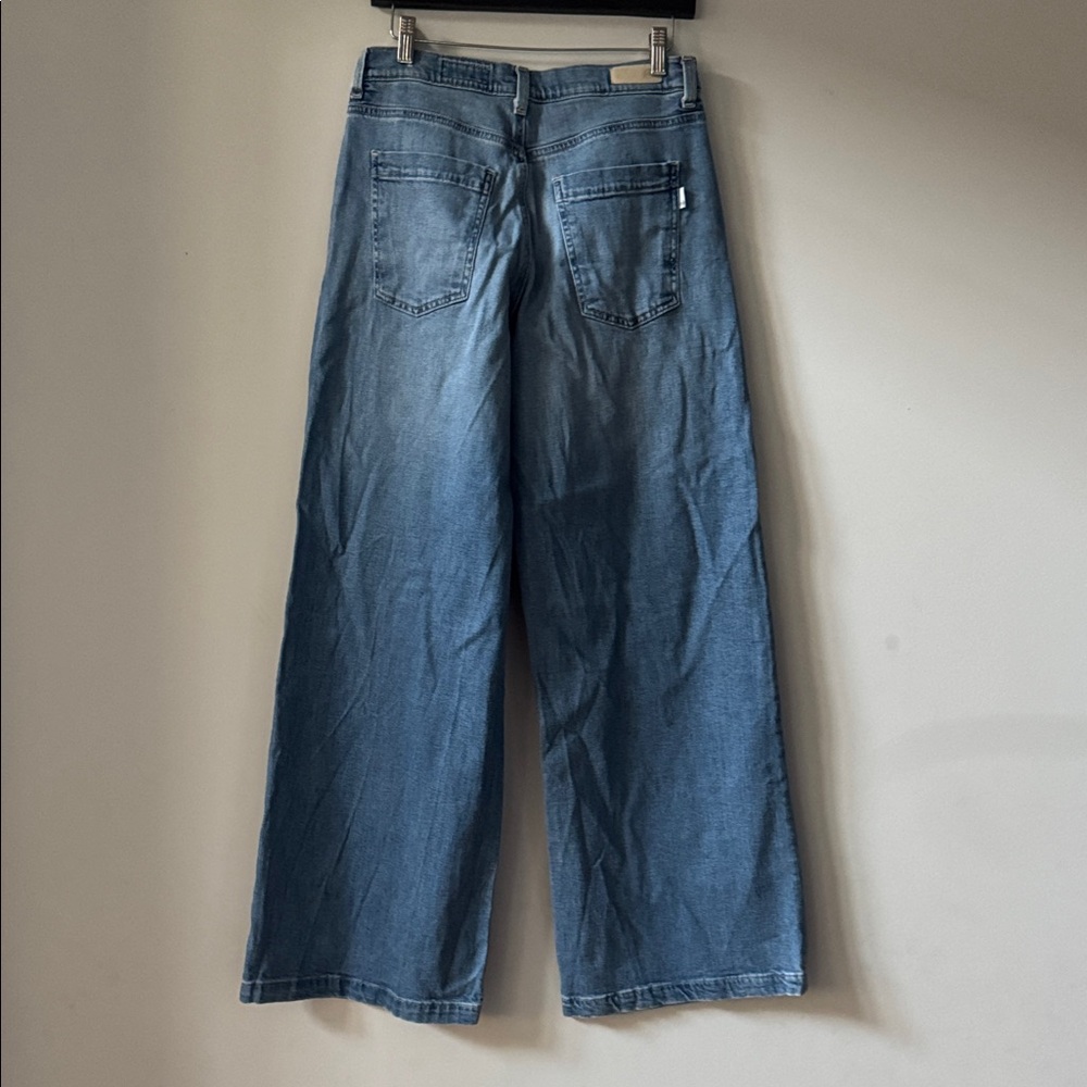 AG Adriano Goldschmied Blue Wide Leg Jeans - Picture 6 of 9